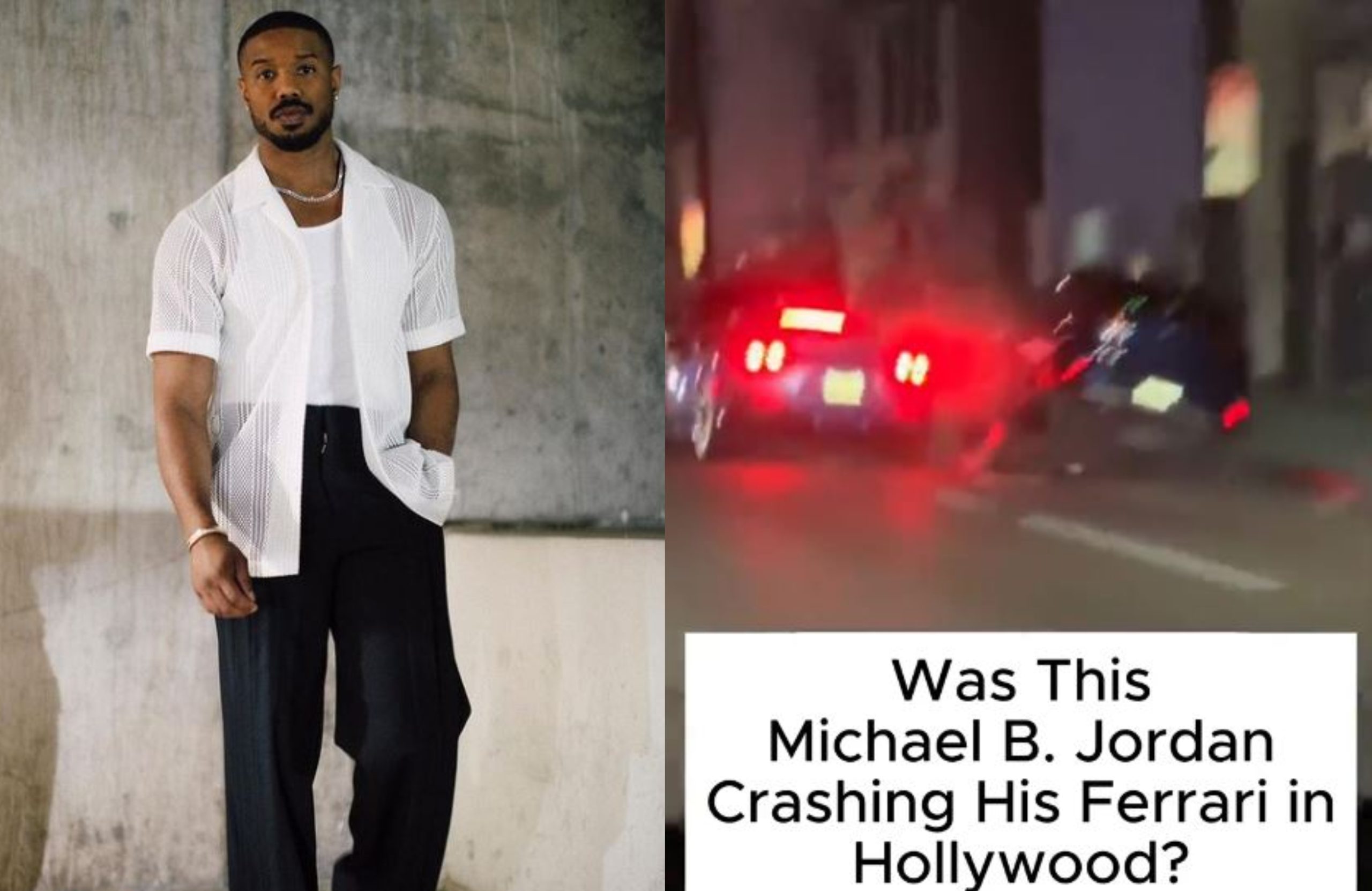 El Actor Michael B Jordan Sufre Aparatoso Accidente En Su Ferrari Lo