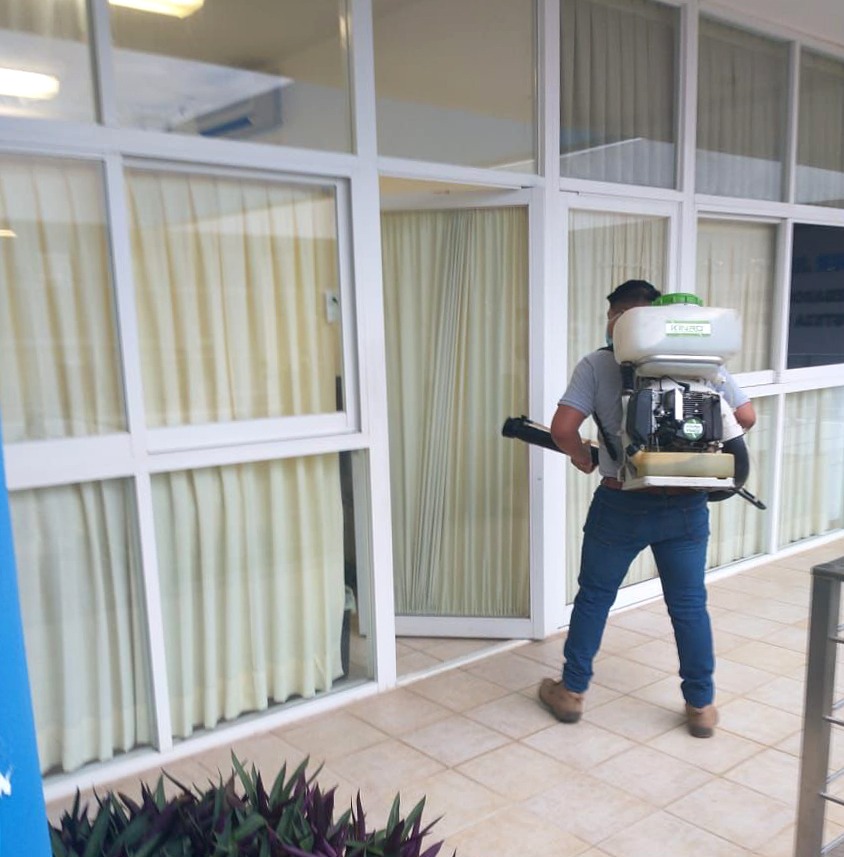Desinfección en edificios del PJE de Yucatán