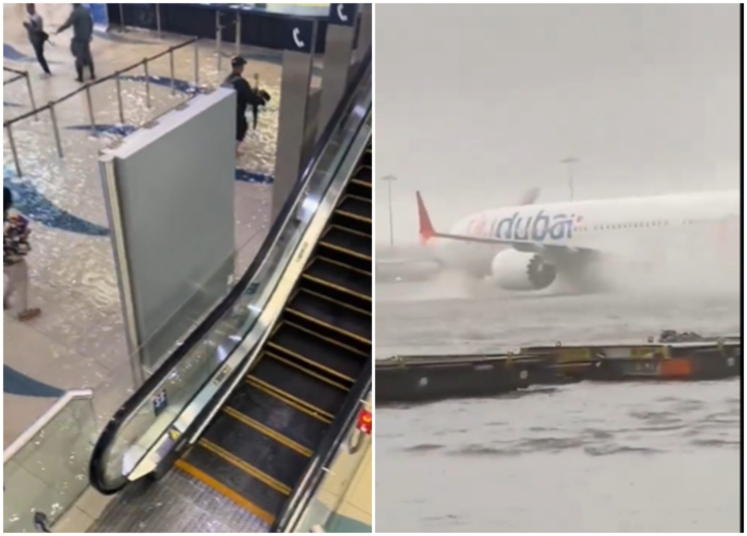 Chaos in Dubai due to heavy rains and floods;  flooded streets and airport