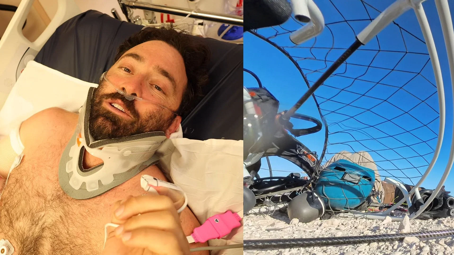 Youtuber survives after falling from his paraglider (VIDEO)