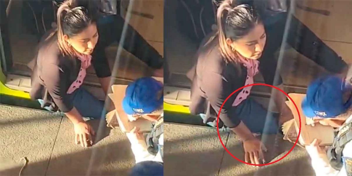 Lady is trapped on CDMX metro tracks (Video)