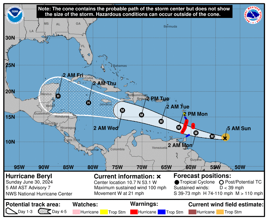 Hurricane Beryl intensifies in the Atlantic: this is the latest report