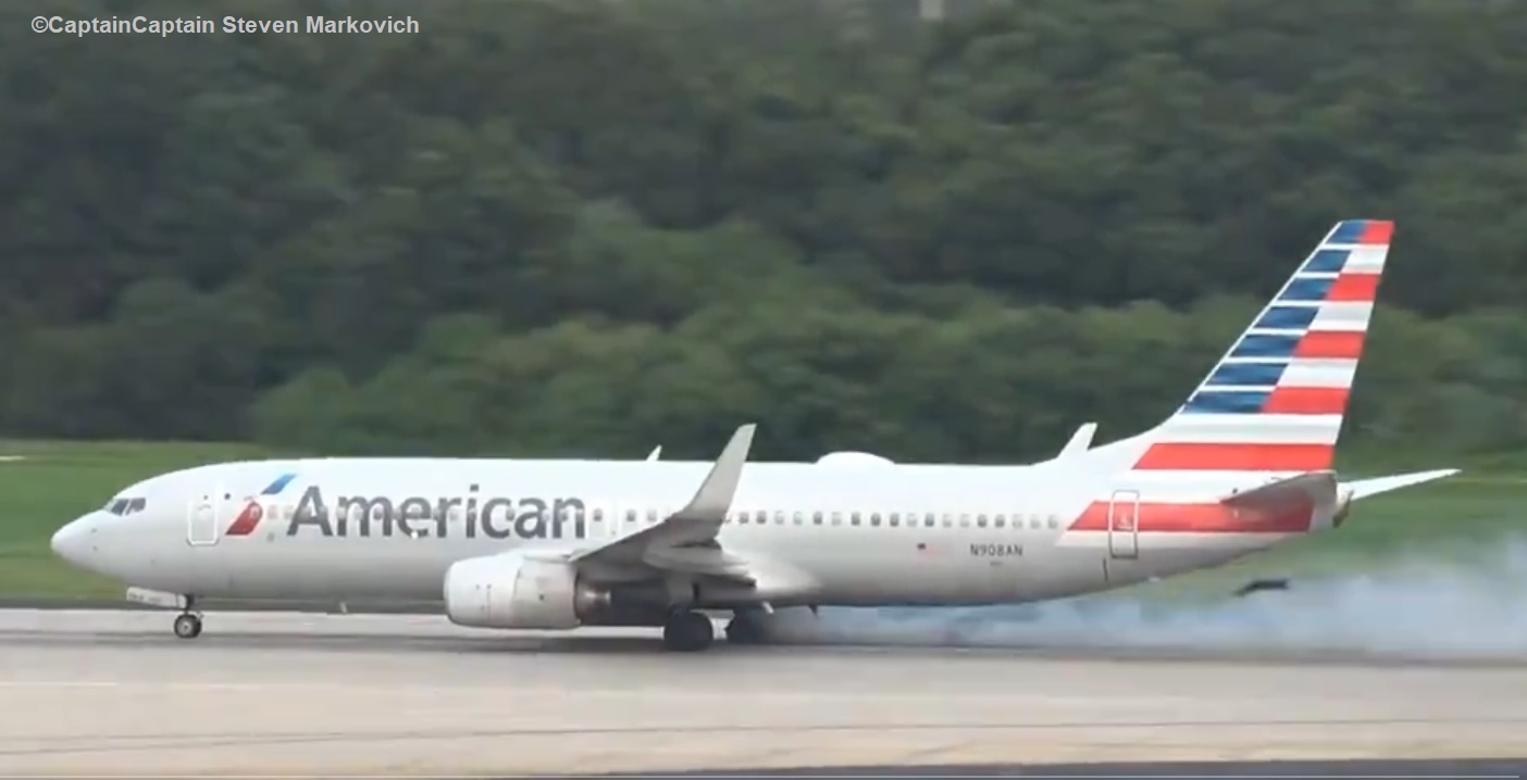 Plane tires catch fire during takeoff (VIDEO)