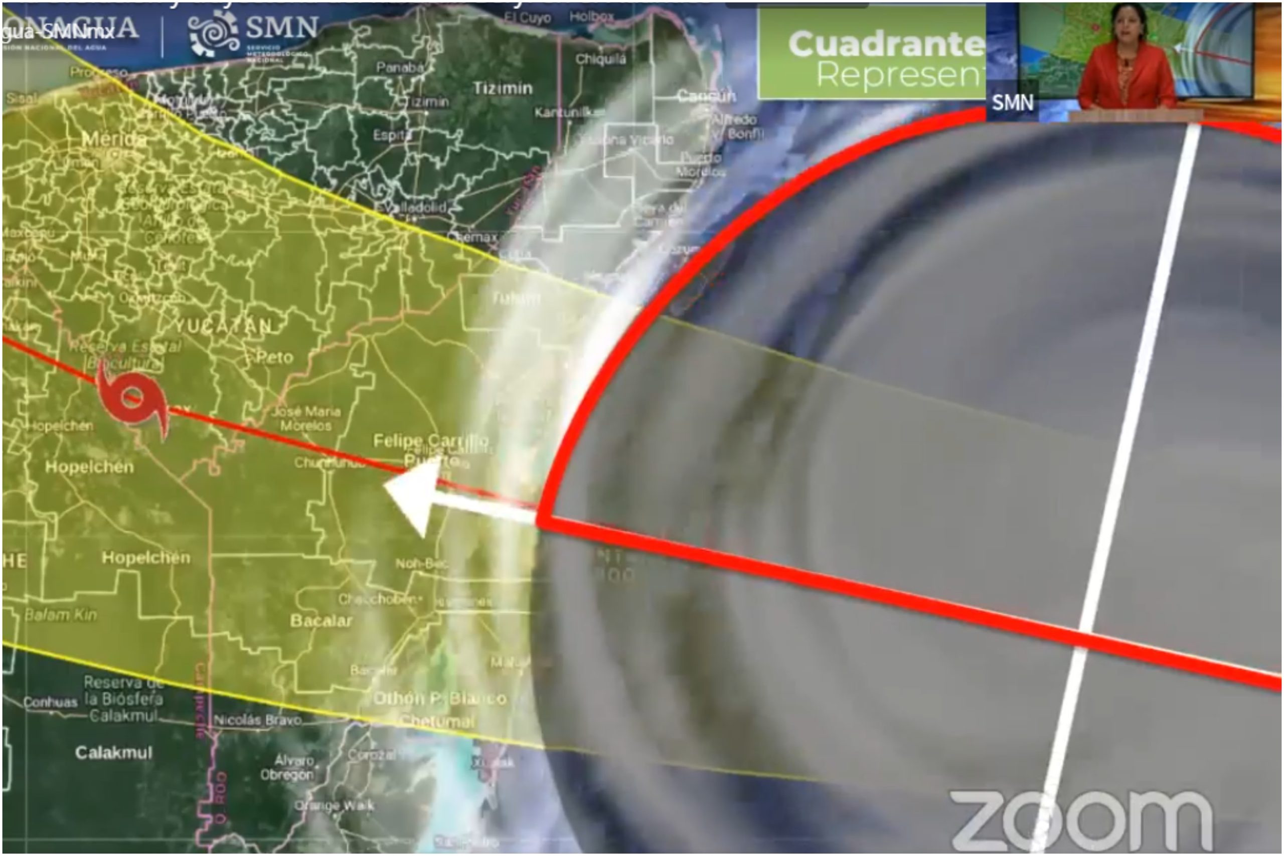 The dangerous semicircle of Hurricane Beryl will cover all of Yucatan