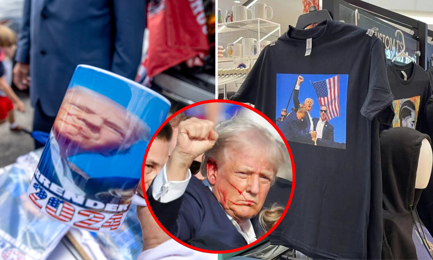 They sell items with images of his face covered in blood, they take advantage of promoting it
