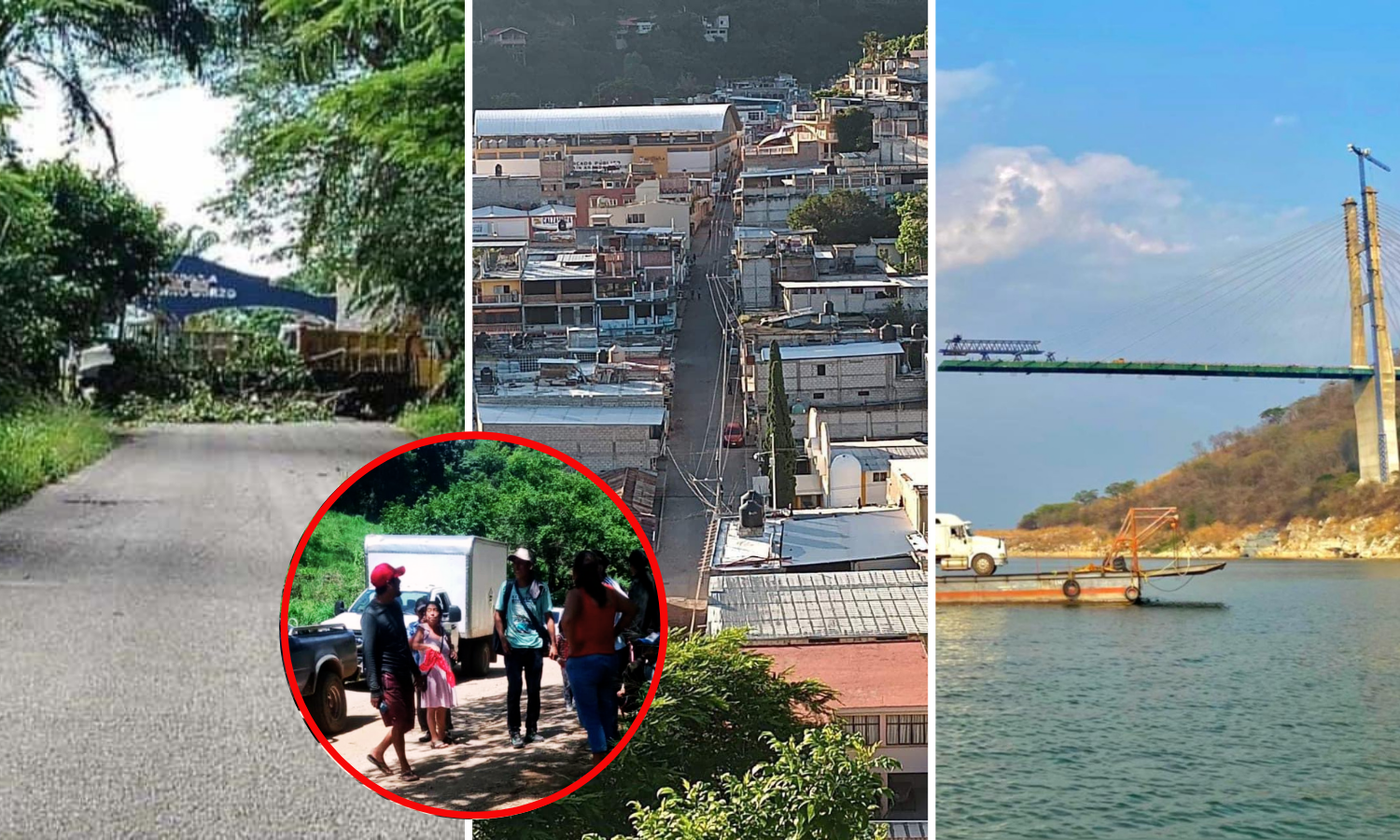 People flee drug violence on bridge recently inaugurated by AMLO in Chiapas